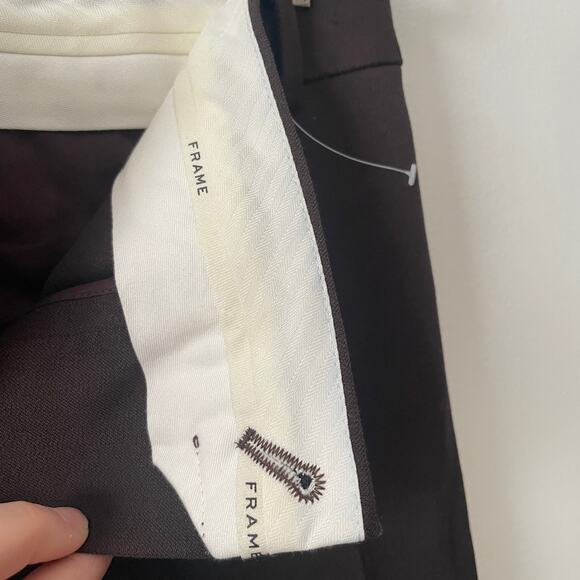 NWOT FRAME Le High Flare Trouser in Americano Chocolate Brown Sz 8 - Picture 7 of 14